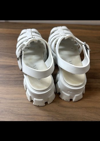 Prada Beyaz Platform Topuklu Sandalet - Görsel 4