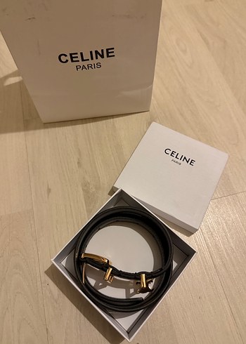 Celine charm Altın Tokalı Deri Kadın Kemer - Görsel 5
