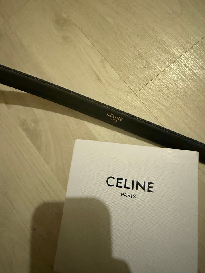 Celine charm Altın Tokalı Deri Kadın Kemer - Görsel 3