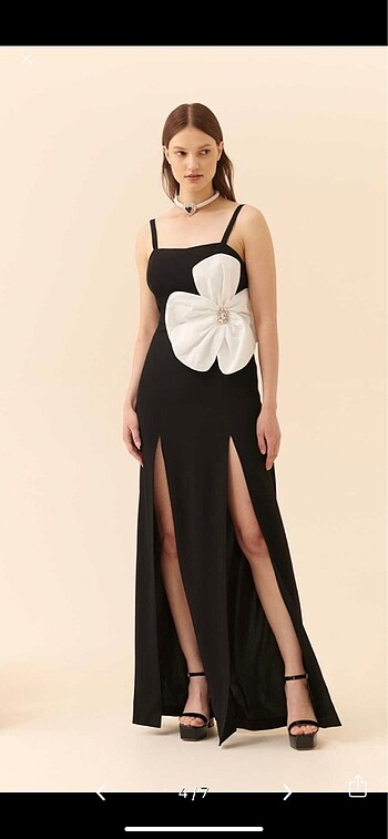 Roman çiçekli abiye - Görsel 3