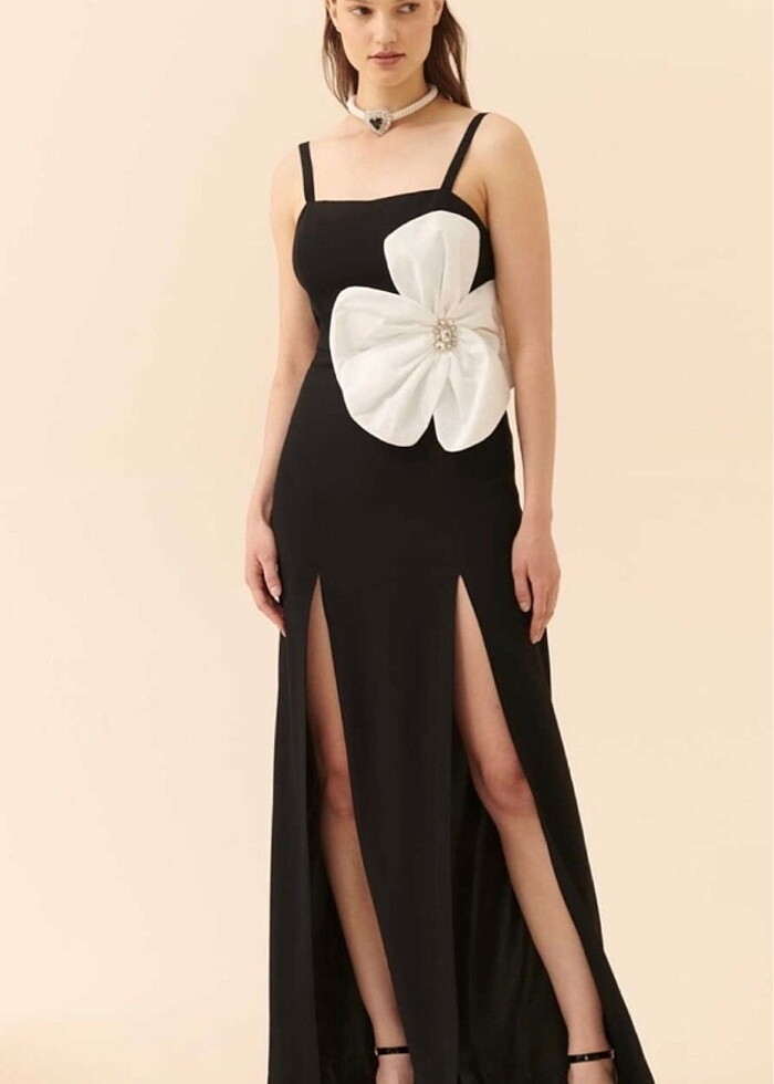 Roman çiçekli abiye - Görsel 3