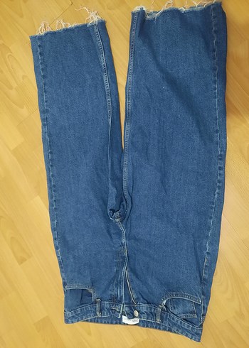 Geniş Kesim Midi Kot Pantolon