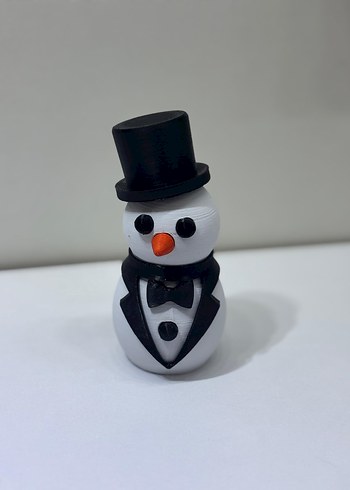 Renkli Şapkalı Kardan Adam Figürleri 
instagram: artivox3d - Görsel 6