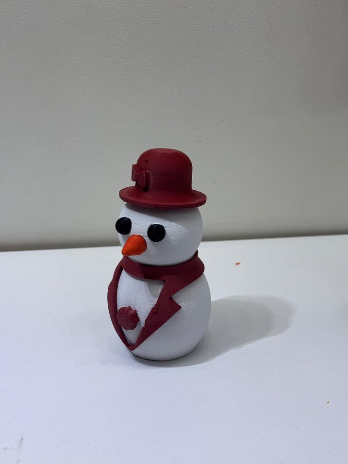 Renkli Şapkalı Kardan Adam Figürleri 
instagram: artivox3d - Görsel 5