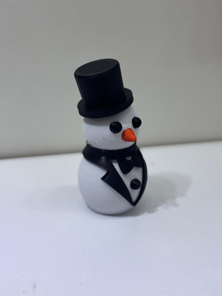 Renkli Şapkalı Kardan Adam Figürleri 
instagram: artivox3d - Görsel 2