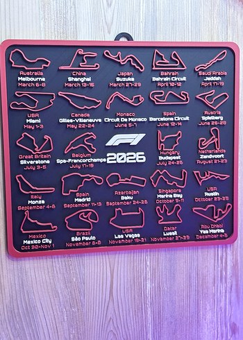 F1 2026 Takvim Panosu  Pistler Duvarında! - Görsel 3