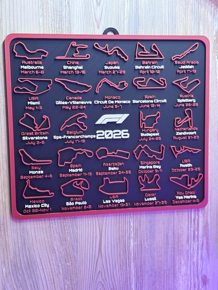 F1 2026 Takvim Panosu  Pistler Duvarında! - Görsel 3