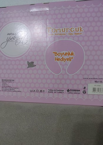 Tomurcuk Bebek Battaniyesi ve Boyun Yastığı Seti - Görsel 5