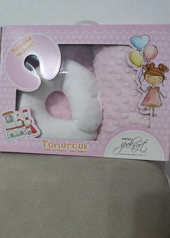 Sevi Bebe Tomurcuk Bebek Battaniyesi ve Boyun Yastığı Seti
