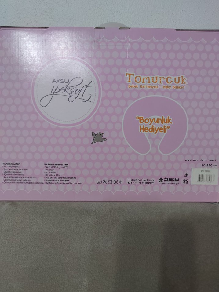 Tomurcuk Bebek Battaniyesi ve Boyun Yastığı Seti - Görsel 4