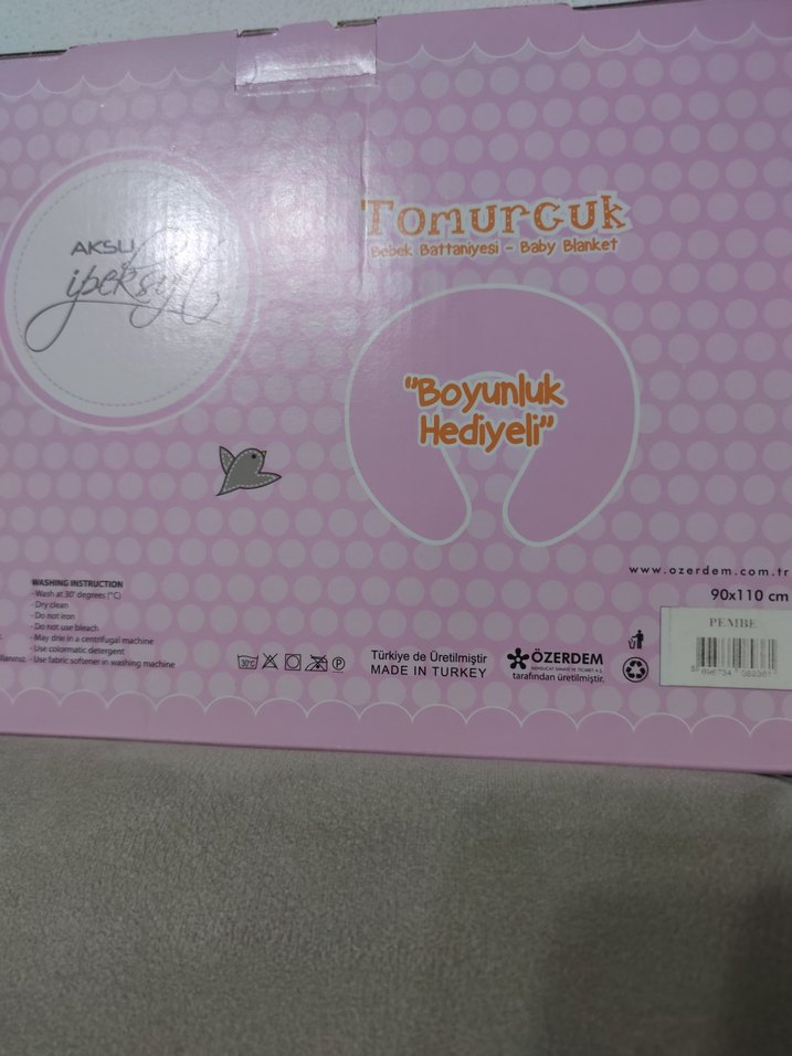 Tomurcuk Bebek Battaniyesi ve Boyun Yastığı Seti - Görsel 5