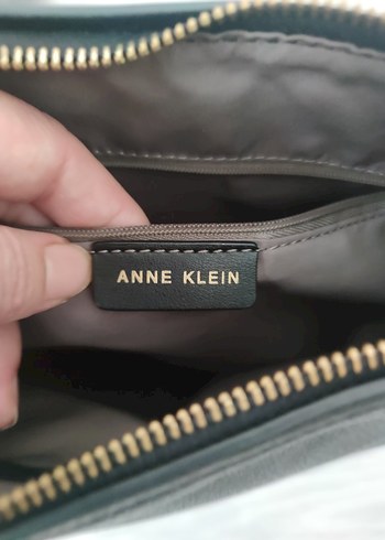 Siyah AnneKlein Yılan Desenli Deri Kadın Çanta - Görsel 6