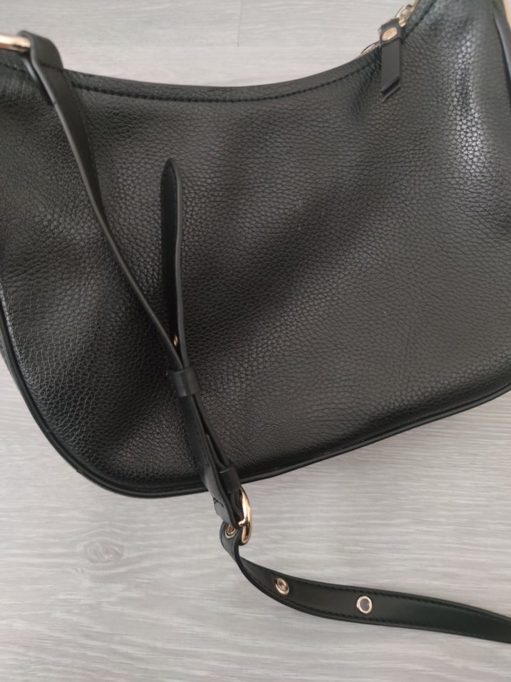 Siyah AnneKlein Yılan Desenli Deri Kadın Çanta - Görsel 5