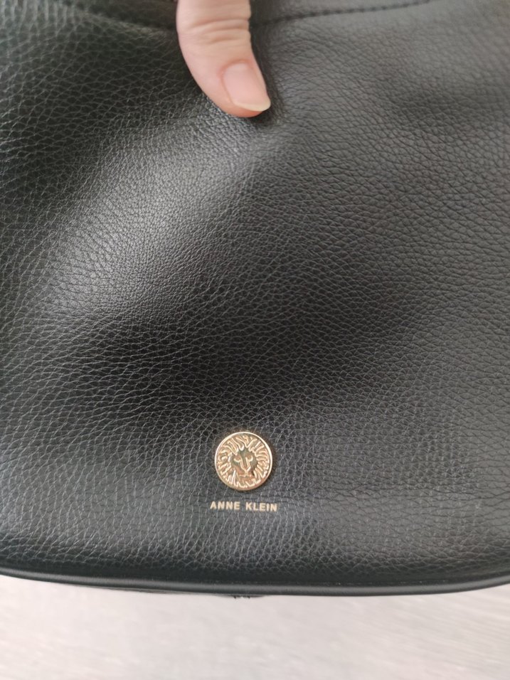 Siyah AnneKlein Yılan Desenli Deri Kadın Çanta - Görsel 2