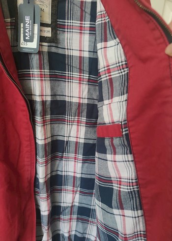 Bordo Erkek Düğmeli Midi Ceket - Görsel 4