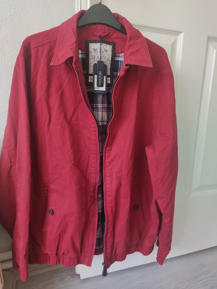 Bordo Erkek Düğmeli Midi Ceket - Görsel 2