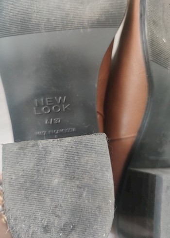 Kahverengi Süet Kadın Botları Tokalı Dolgu Topuk - Görsel 8