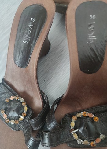 Kahverengi Süet Kadın Botları Tokalı Dolgu Topuk - Görsel 10