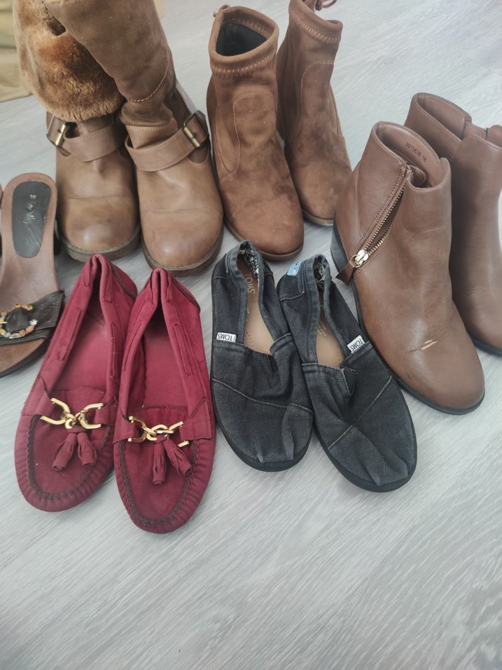 Kahverengi Süet Kadın Botları Tokalı Dolgu Topuk - Görsel 2