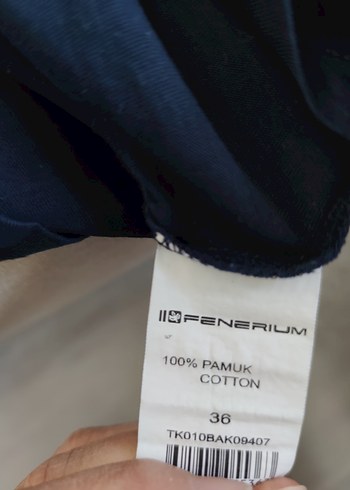 Fenerbahçe Lacivert feneryum Kadın süet Baskılı  Tişört - Görsel 3