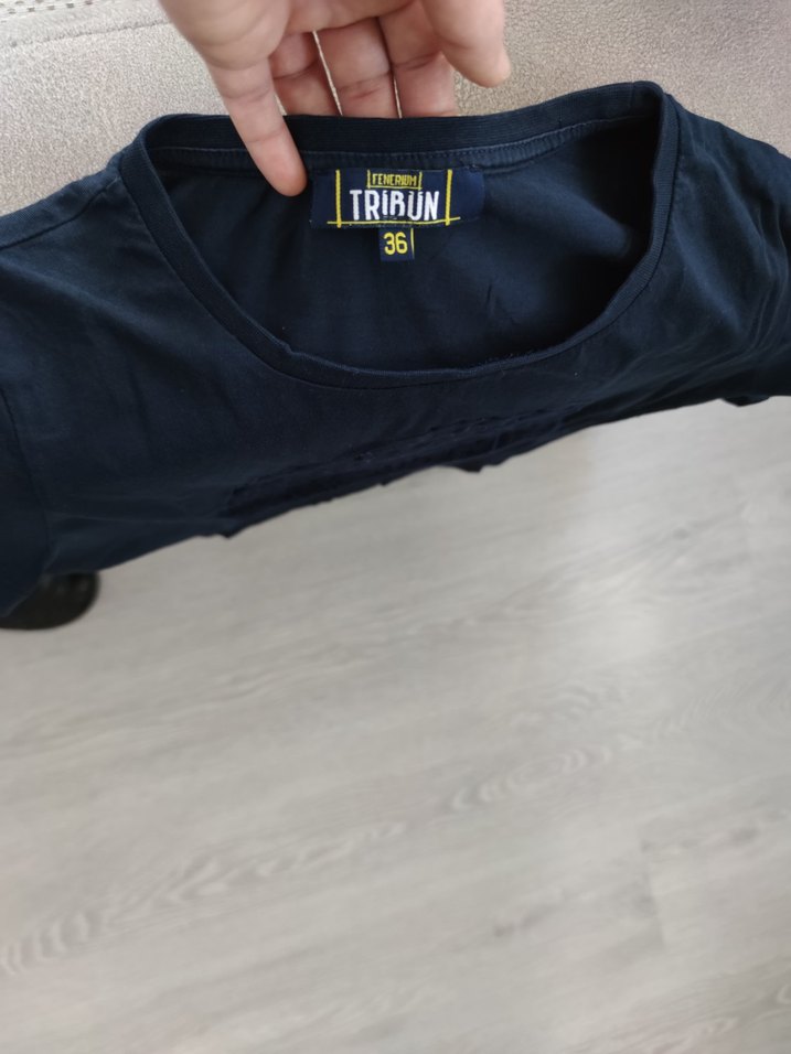 Fenerbahçe Lacivert feneryum Kadın süet Baskılı  Tişört - Görsel 4