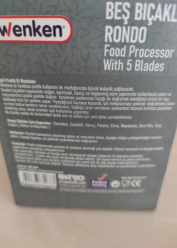 Wenken Beş Bıçaklı Rondo Mutfak Robotu - Görsel 3