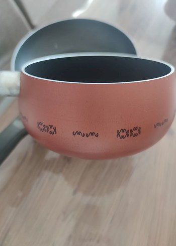 Kahverengi Teflon Kaplama Tencere ve Tava Seti - Görsel 4