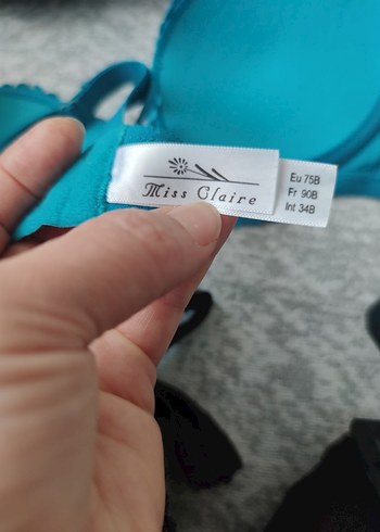 Turkuaz ve Siyah Gotik Sütyen Seti - Görsel 7