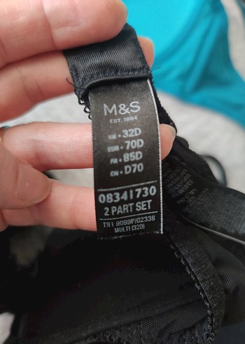 Turkuaz ve Siyah Gotik Sütyen Seti - Görsel 8