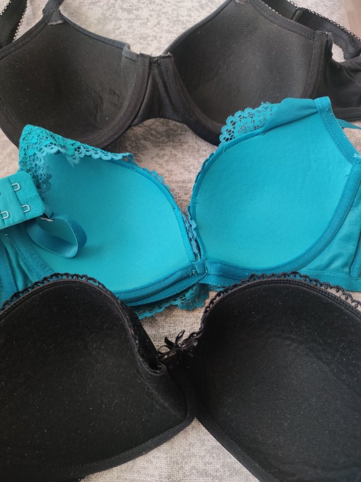 Turkuaz ve Siyah Gotik Sütyen Seti - Görsel 2