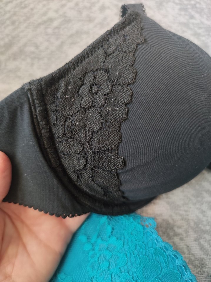 Turkuaz ve Siyah Gotik Sütyen Seti - Görsel 5