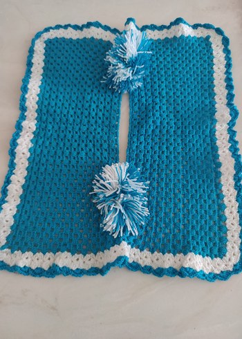 Mavi Örgü eskilerden gırgır örtüsü - Görsel 6