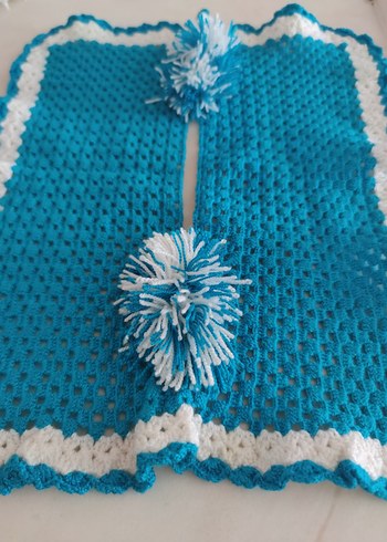 Mavi Örgü eskilerden gırgır örtüsü - Görsel 5