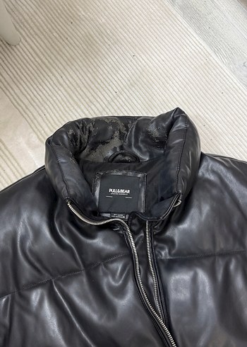 Fermuarlı Siyah Deri Kadın Kışlık Ceket - Görsel 2
