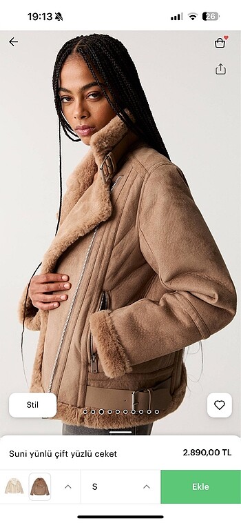 Pull and Bear Pull and bear yünlü ceket
