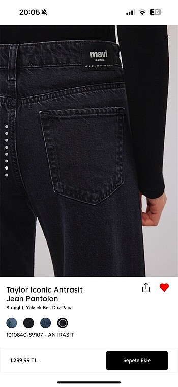 26 Beden Mavi Taylor jean 26/28 yeni etiketli
