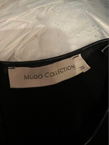 Mudo Concept Deri detaylı elbise