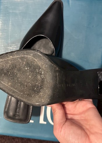 37 Beden Siyah Kadın Stiletto terlik