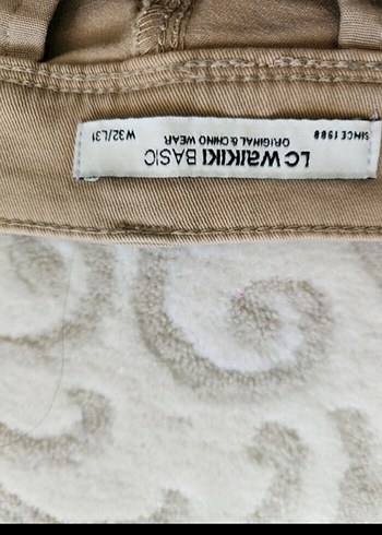 32 Beden Bej Erkek Keten Pantolon Regular Fit
