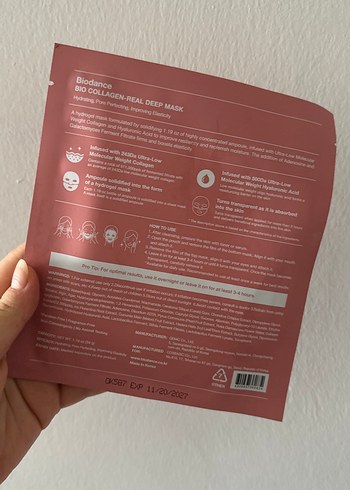 Sephora Biodance şeffaflaşan maske