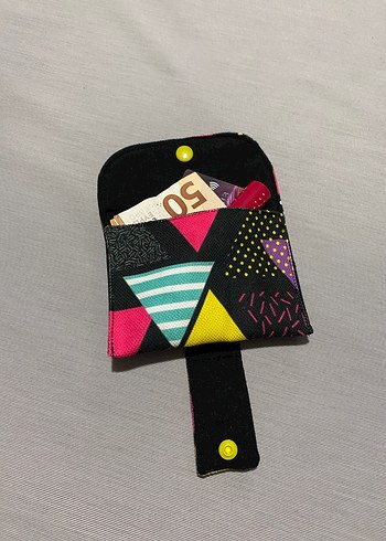 Renkli Pop Art Desenli Kadın Cüzdanı - Görsel 2