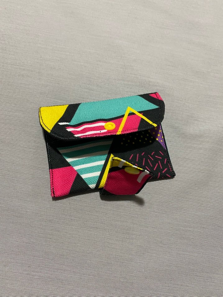 Renkli Pop Art Desenli Kadın Cüzdanı - Görsel 3