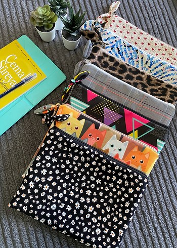 Renkli Desenli Fermuarlı tablet kılıfı - Görsel 9