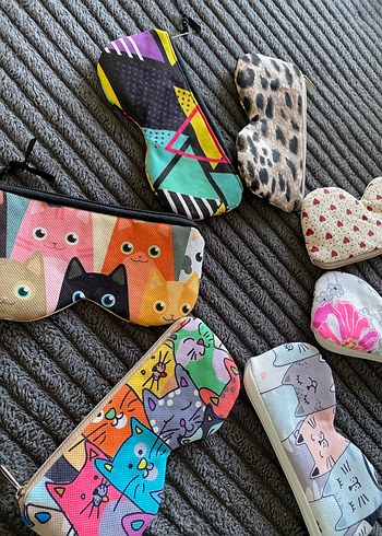 Renkli Kedi Desenli Gözlük Kılıfları - Görsel 3