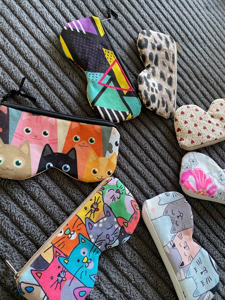 Renkli Kedi Desenli Gözlük Kılıfları - Görsel 3