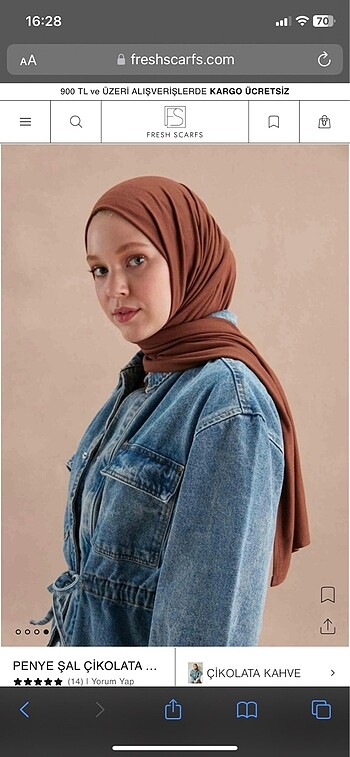 Beden kahverengi Renk Fresh Scarf penye şal