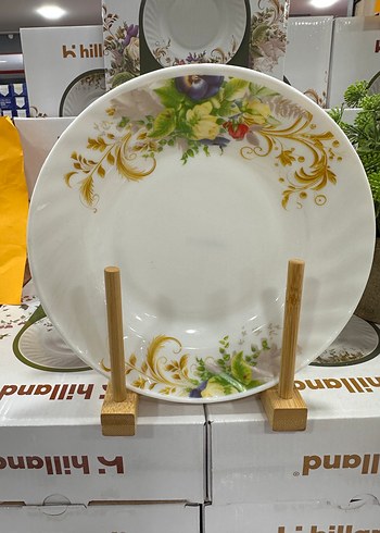 Hilland Çiçek Desenli Beyaz Tabak 6 adet - Görsel 2