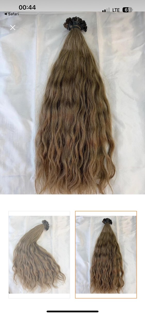 200 adet kumral ton kaynak saç 65 cm - Görsel 2