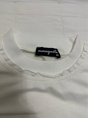 xs Beden beyaz Renk Beyaz ince oversize kadın sweat