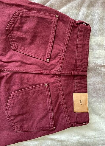 Zara Zara 26 beden bayan bordo pantolon 